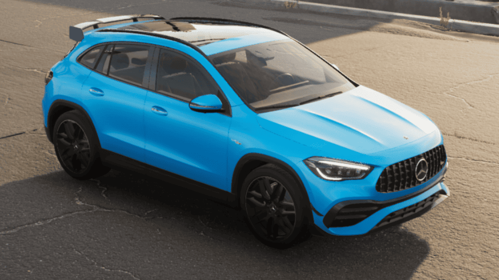 Autofolierung Frankfurt mit der 3M Gloss Sky Blue Folie für eine glänzende, himmelblaue Optik