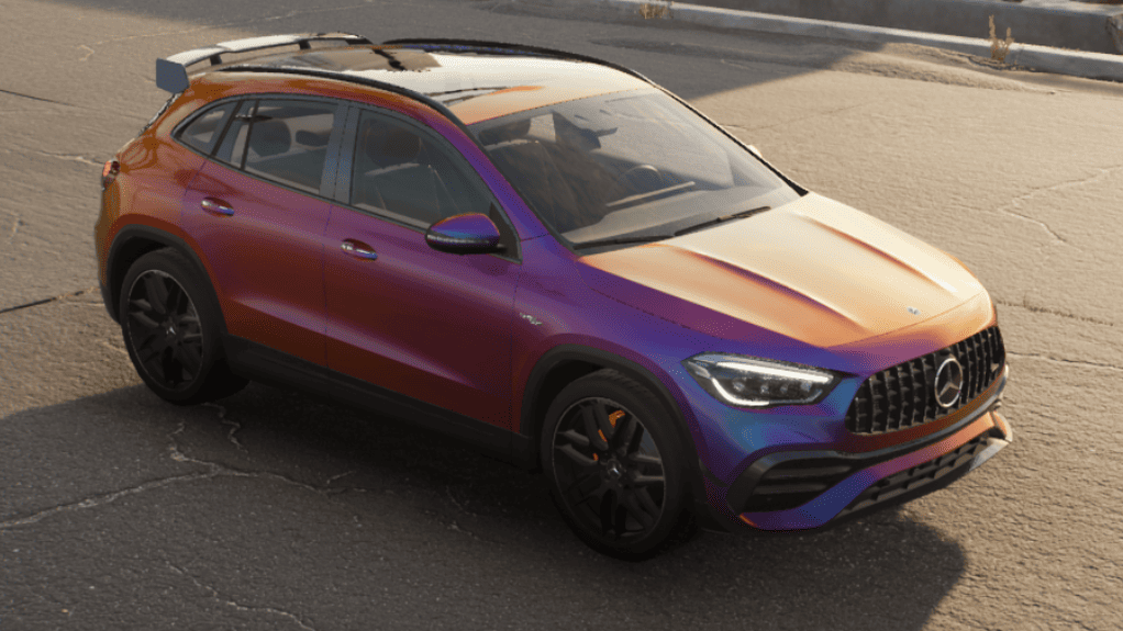 Autofolierung Frankfurt mit 3M HG Flip Deep Space – Hochglänzende Folie mit faszinierendem Farbwechsel von Blau zu Schwarz für ein einzigartiges Design.