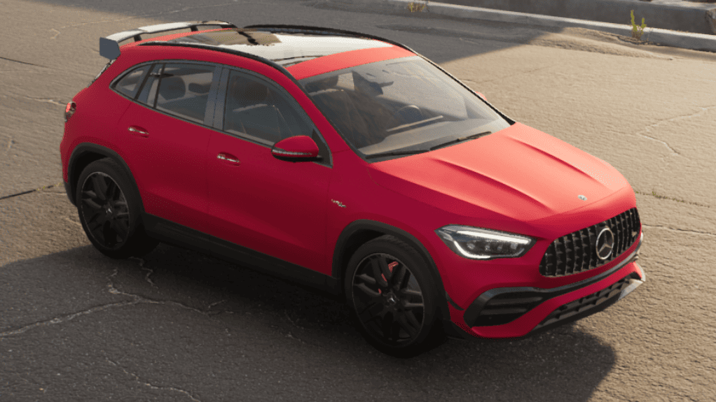 Autofolierung Frankfurt mit 3M Matrix Red Metallic – Hochglänzende Folie in intensivem Rot mit metallic Schimmer für ein auffälliges Design.